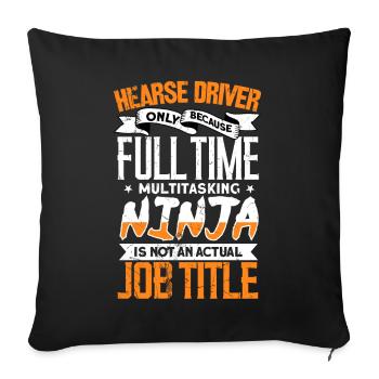 Hearse driver - Sofa pillowcase 17,3'' x 17,3'' (45 x 45 cm) - black - Front