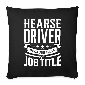 Drôle de chauffeur de corbillard disant cadeau - Housse de coussin décorative 45 x 45 cm - noir - Devant