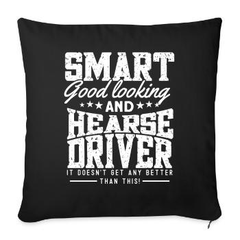 Intelligent handsome and hearse driver - Sofa pillowcase 17,3'' x 17,3'' (45 x 45 cm) - black - Front