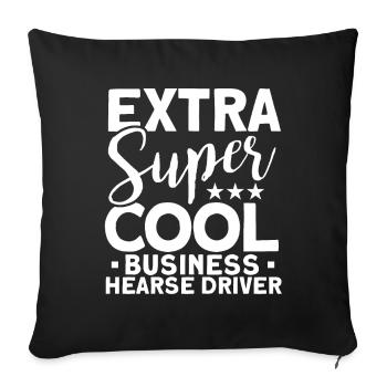 Extra super cool business - hearse driver - Sofa pillowcase 17,3'' x 17,3'' (45 x 45 cm) - black - Front