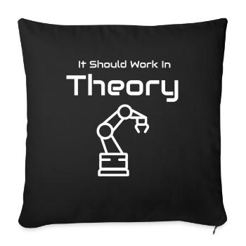 Work In Theory Robot Robotics Engineer - Sofa pillowcase 17,3'' x 17,3'' (45 x 45 cm) - black - Front