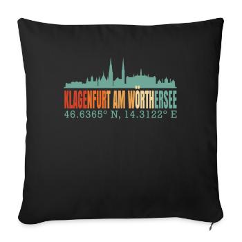 Klagenfurt Am Wörthersee - Housse de coussin décorative 45 x 45 cm - noir - Devant