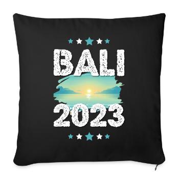 Bali 2023 - Housse de coussin décorative 45 x 45 cm - noir - Devant