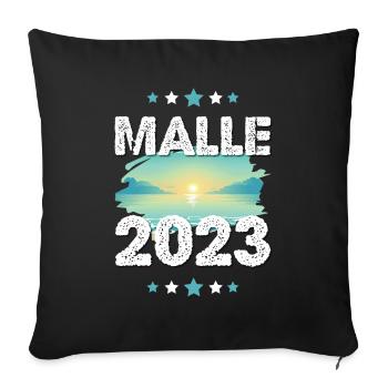 Malle 2023 - Sofa pillowcase 17,3'' x 17,3'' (45 x 45 cm) - black - Front