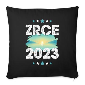 Zrce 2023 - Housse de coussin décorative 45 x 45 cm - noir - Devant