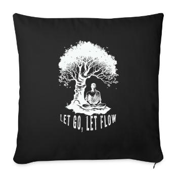 Buddhist Meditation Zen Buddha Buddhism and Yoga - Sofa pillowcase 17,3'' x 17,3'' (45 x 45 cm) - black - Front