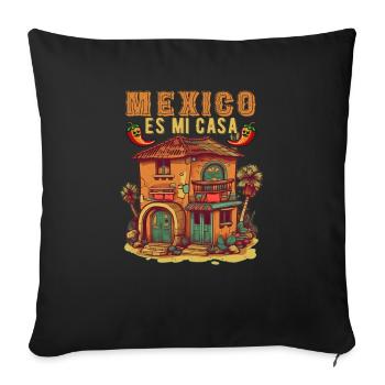Mexiko Strandurlaub am Meer Design Strandmotiv - Sofakissenbezug 45 x 45 cm - Schwarz - Vorne