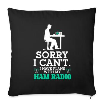 Ham Radio Amateur Radio Funkter Gift - Sofa pillowcase 17,3'' x 17,3'' (45 x 45 cm) - black - Front
