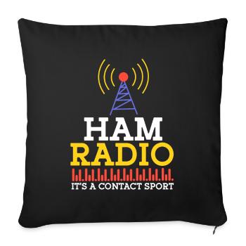 Ham Radio Amateur Radio Funkter Gift - Sofa pillowcase 17,3'' x 17,3'' (45 x 45 cm) - black - Front
