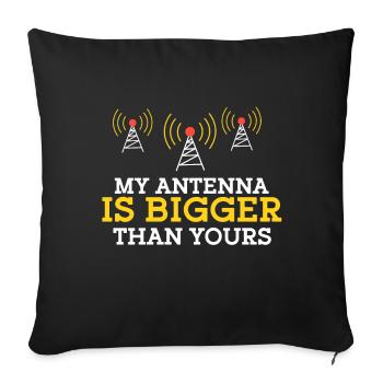 Amateur Radio Radio Funkter Cadeau - Housse de coussin décorative 45 x 45 cm - noir - Devant