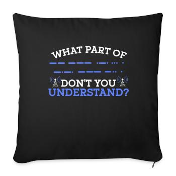 Ham Radio Amateur Radio Funkter Gift - Sofa pillowcase 17,3'' x 17,3'' (45 x 45 cm) - black - Front