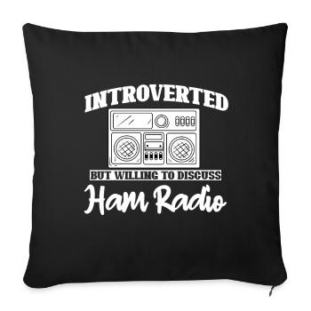Amateur Radio Radio Funkter Cadeau - Housse de coussin décorative 45 x 45 cm - noir - Devant