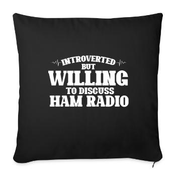 Amateur Radio Radio Funkter Cadeau - Housse de coussin décorative 45 x 45 cm - noir - Devant