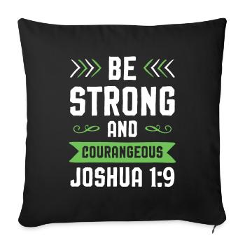 Bible Verses - Sofa pillowcase 17,3'' x 17,3'' (45 x 45 cm) - black - Front