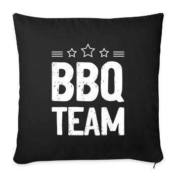 Barbecue Équipe Grillades - Housse de coussin décorative 45 x 45 cm - noir - Devant
