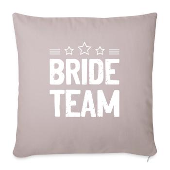 Équipe de la mariée - Housse de coussin décorative 45 x 45 cm - taupe clair - Devant
