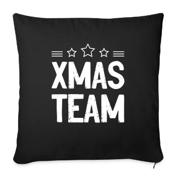 Xmas Team Christmas - Sofa pillowcase 17,3'' x 17,3'' (45 x 45 cm) - black - Front