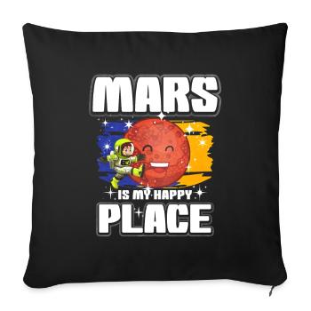 Mars Planet Cadeau - Housse de coussin décorative 45 x 45 cm - noir - Devant