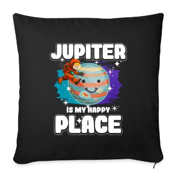 Jupiter Planet Gift - Sofa pillowcase 17,3'' x 17,3'' (45 x 45 cm) - black - Front