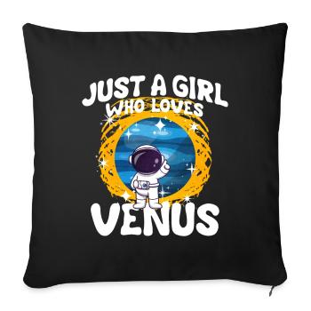 Mädchen Venus Geschenk - Sofakissenbezug 45 x 45 cm - Schwarz - Vorne