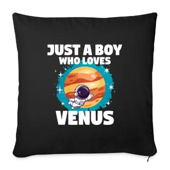 Venus Planet Gift - Sofa pillowcase 17,3'' x 17,3'' (45 x 45 cm) - black - Front