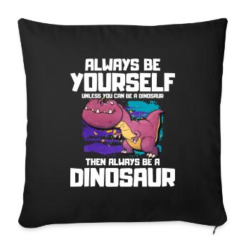 T-Rex - Sofakissenbezug 45 x 45 cm - Schwarz - Vorne