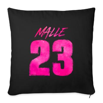 Malle 23 Mallorca 2023 - Sofa pillowcase 17,3'' x 17,3'' (45 x 45 cm) - black - Front