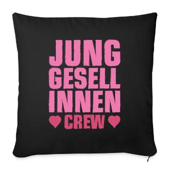 Junggesellinnenabschied Jga Herz - Sofakissenbezug 45 x 45 cm - Schwarz - Vorne