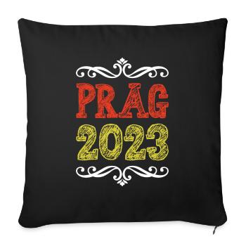 Prague 2023 - Housse de coussin décorative 45 x 45 cm - noir - Devant