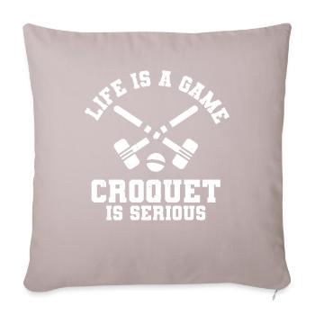 Croquet - Sofa pillowcase 17,3'' x 17,3'' (45 x 45 cm) - light taupe - Front
