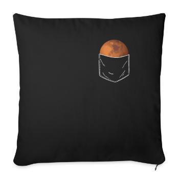 Mars - Sofa pillowcase 17,3'' x 17,3'' (45 x 45 cm) - black - Front