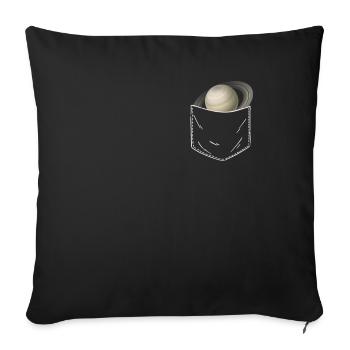 Saturn - Sofakissenbezug 45 x 45 cm - Schwarz - Vorne