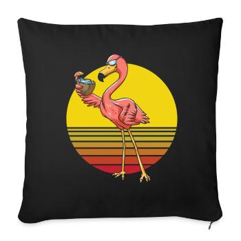 Flamingo - Sofa pillowcase 17,3'' x 17,3'' (45 x 45 cm) - black - Front