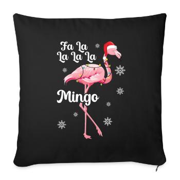 Flamingo - Sofa pillowcase 17,3'' x 17,3'' (45 x 45 cm) - black - Front