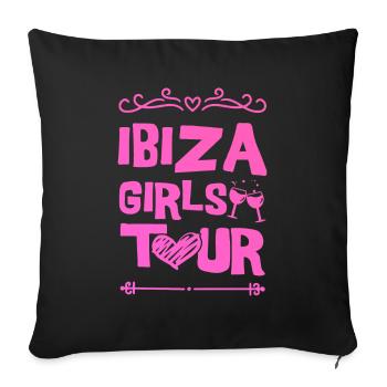 Ibiza Party Team - Sofa pillowcase 17,3'' x 17,3'' (45 x 45 cm) - black - Front