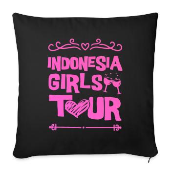 Équipe du parti indonésien - Housse de coussin décorative 45 x 45 cm - noir - Devant