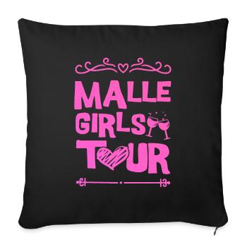 Malle Party Team - Sofa pillowcase 17,3'' x 17,3'' (45 x 45 cm) - black - Front