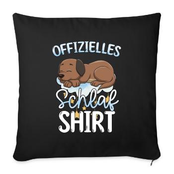 Offizielles Schlafshirt Golden Labrador - Sofakissenbezug 45 x 45 cm - Schwarz - Vorne