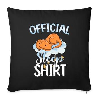 Schlafen Süß Geschenk - Sofakissenbezug 45 x 45 cm - Schwarz - Vorne