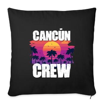Tourisme Cancún - Housse de coussin décorative 45 x 45 cm - noir - Devant