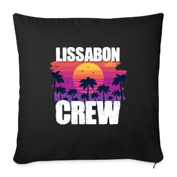 Lisbon Holidays - Sofa pillowcase 17,3'' x 17,3'' (45 x 45 cm) - black - Front