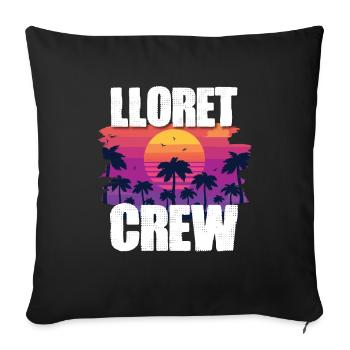 Lloret De Mar Holidays - Sofa pillowcase 17,3'' x 17,3'' (45 x 45 cm) - black - Front