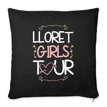 Lloret De Mar Girls Tour - Housse de coussin décorative 45 x 45 cm - noir - Devant