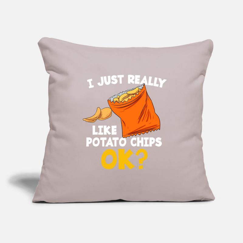 Chips Eating Snacks Candy Gift Sofa pillowcase 17,3'' x 17,3'' (45 x 45 cm)
