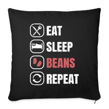 Kidney Beans - Sofa pillowcase 17,3'' x 17,3'' (45 x 45 cm) - black - Front