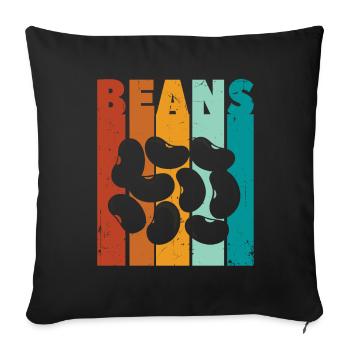 Kidney Beans - Sofa pillowcase 17,3'' x 17,3'' (45 x 45 cm) - black - Front