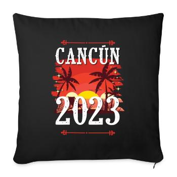 Cancun 2023 - Sofakissenbezug 45 x 45 cm - Schwarz - Vorne
