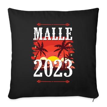 Malle 2023 - Sofa pillowcase 17,3'' x 17,3'' (45 x 45 cm) - black - Front