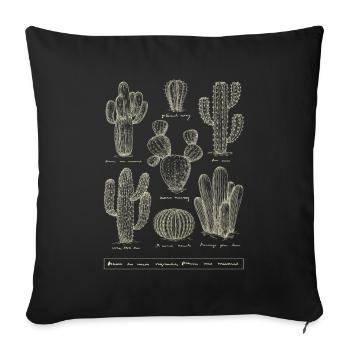 Cactus species cactus plant - Sofa pillowcase 17,3'' x 17,3'' (45 x 45 cm) - black - Front