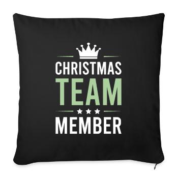 Christmas Team - Sofa pillowcase 17,3'' x 17,3'' (45 x 45 cm) - black - Front